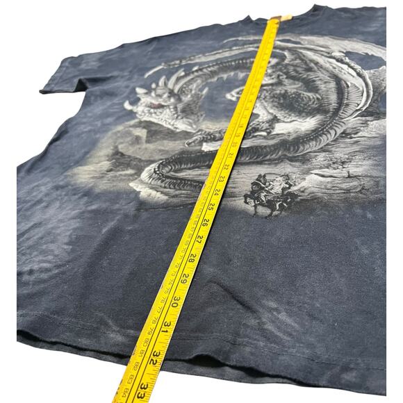 Vintage The Mountain Large Print Dragon Tie Dye T-Shirt - Y2K Graphic Tee - XL - Picture 5 of 7